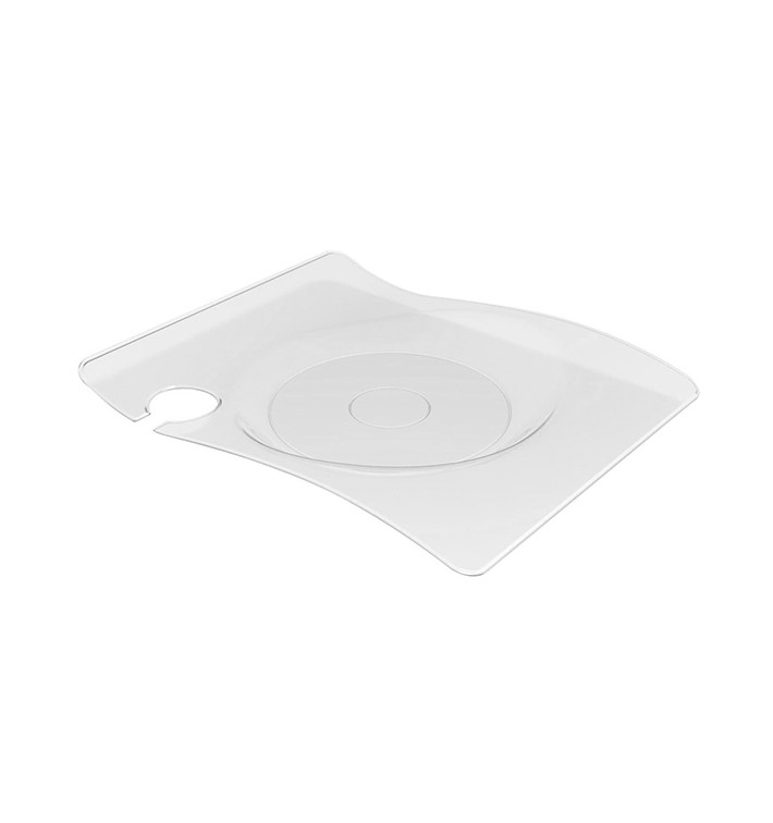 Prato Plastico "Forma" com Soporte Transp. 22x18 cm (12 Uds) Prato Plastico "Forma" com Soporte Transp. 22x18 cm (12 Uds)