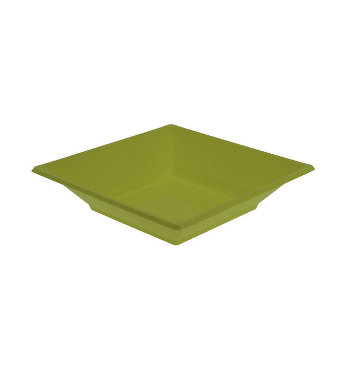 Prato Fundo Quadrado Plástico Pistache 170mm (300 Uds) Prato Fundo Quadrado Plástico Pistache 170mm (300 Uds)