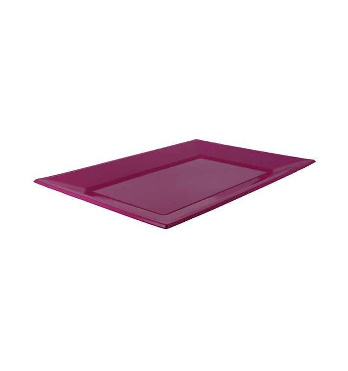 Bandeja Plastico Rectangular Fúcsia 330x225mm (25 Uds) Bandeja Plastico Rectangular Fúcsia 330x225mm (25 Uds)