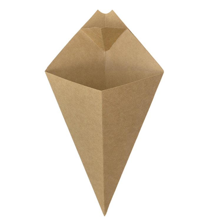 Cone de Carton Kraft 270mm 250g (200 Uds) Cone de Carton Kraft 270mm 250g (200 Uds)