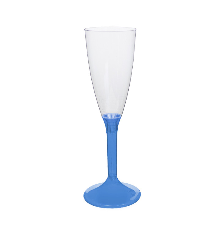 Copo PS Flute Champanhe Azul Transp. 120ml 2P (20 Uds) Copo PS Flute Champanhe Azul Transp. 120ml 2P (20 Uds)