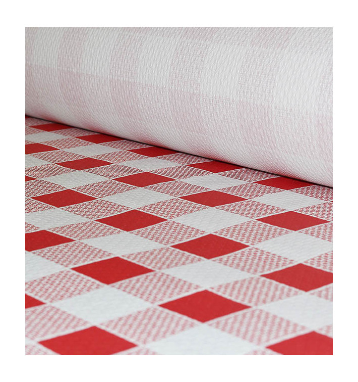 Toalha Papel Rolo Quadros Vermelhos 1x100m 40g (6 Uds) Toalha Papel Rolo Quadros Vermelhos 1x100m 40g (6 Uds)