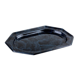 Bandeja Plastico Luxo Octog. Marmore 36x24 cm (50 Uds)