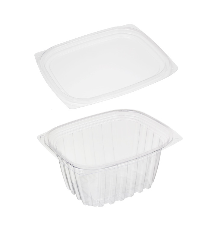 Embalagem Compostáveis PLA com Tampa 470ml (100 Uds) Embalagem Compostáveis PLA com Tampa 470ml (100 Uds)