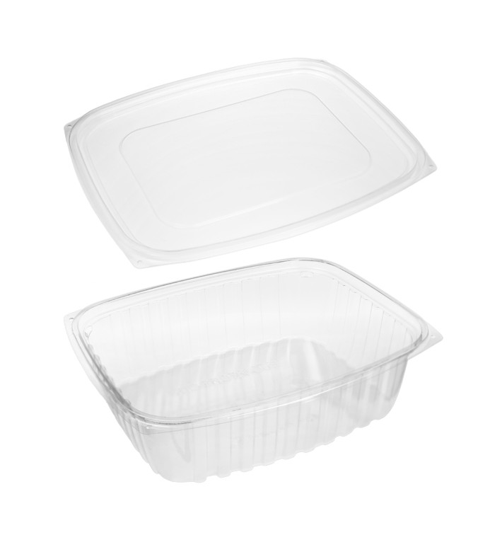 Embalagem Compostáveis PLA com Tampa 1420ml (200 Uds) Embalagem Compostáveis PLA com Tampa 1420ml (200 Uds)