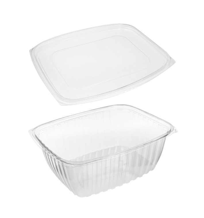 Embalagem Compostáveis PLA com Tampa 1890ml (200 Uds) Embalagem Compostáveis PLA com Tampa 1890ml (200 Uds)