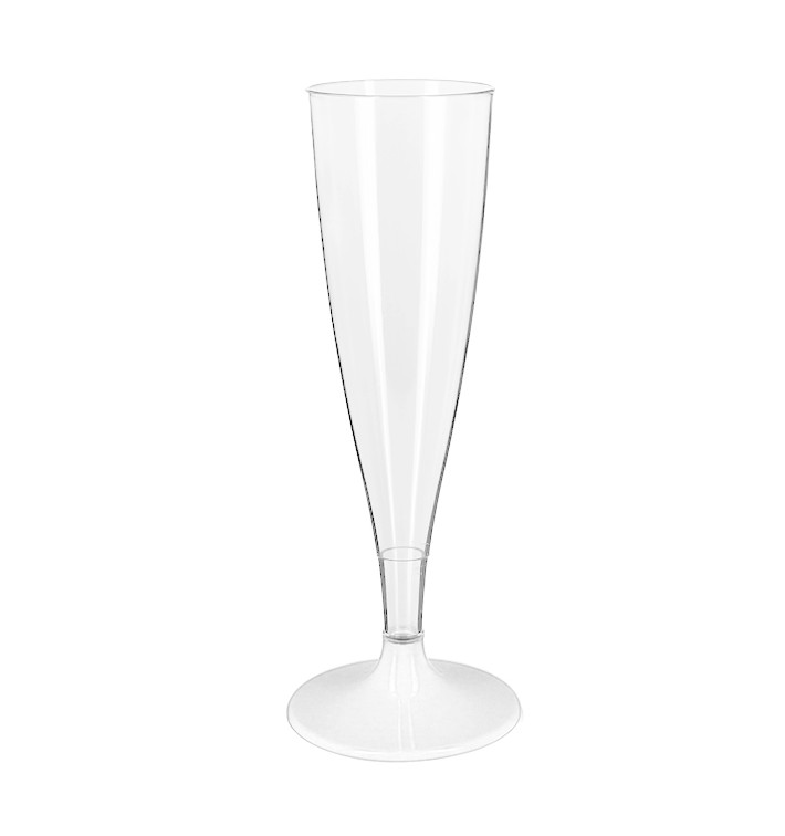 Copo PS Reutilizavel Flute Champanhe Branco 140ml 2P (48 Uds) Copo PS Reutilizavel Flute Champanhe Branco 140ml 2P (48 Uds)