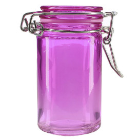 Jarra de Vidro Hermético Lilás 70ml Ø4,5x8cm (32 Uds)