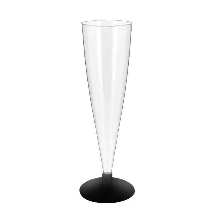 Copo Flute Champanhe Base Preta PS 150ml 2P (432 Uds) Copo Flute Champanhe Base Preta PS 150ml 2P (432 Uds)