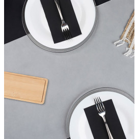 Toalha para Mesa Airlaid Cinza Pre-cortada 0,4x48m (1 Ud)