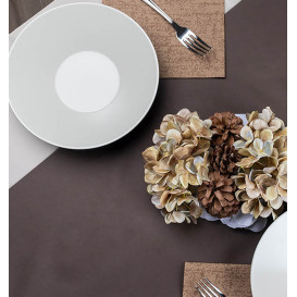 Toalha para Mesa Airlaid Marrom Pre-cortada 0,4x48m (1 Ud)