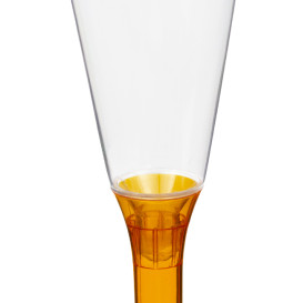Copo PS Flute Champanhe Laranja Transp. 160ml 2P (20 Uds)