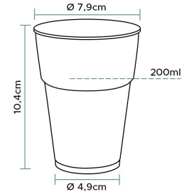 Copo de Cerveja Transparente PS 200 ml (1.000 Uds)