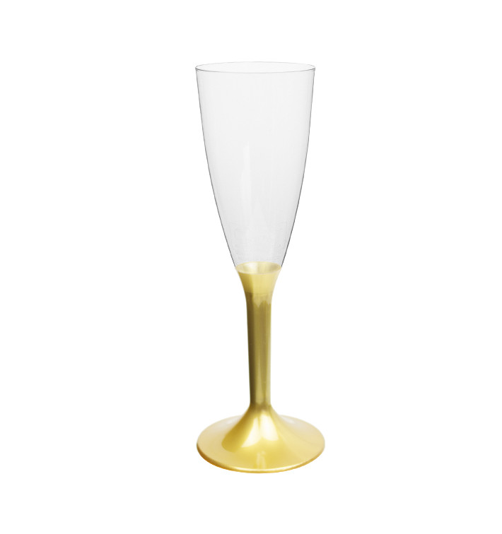 Copo PS Flute Champanhe Ouro 120ml 2P (200 Uds) Copo PS Flute Champanhe Ouro 120ml 2P (200 Uds)