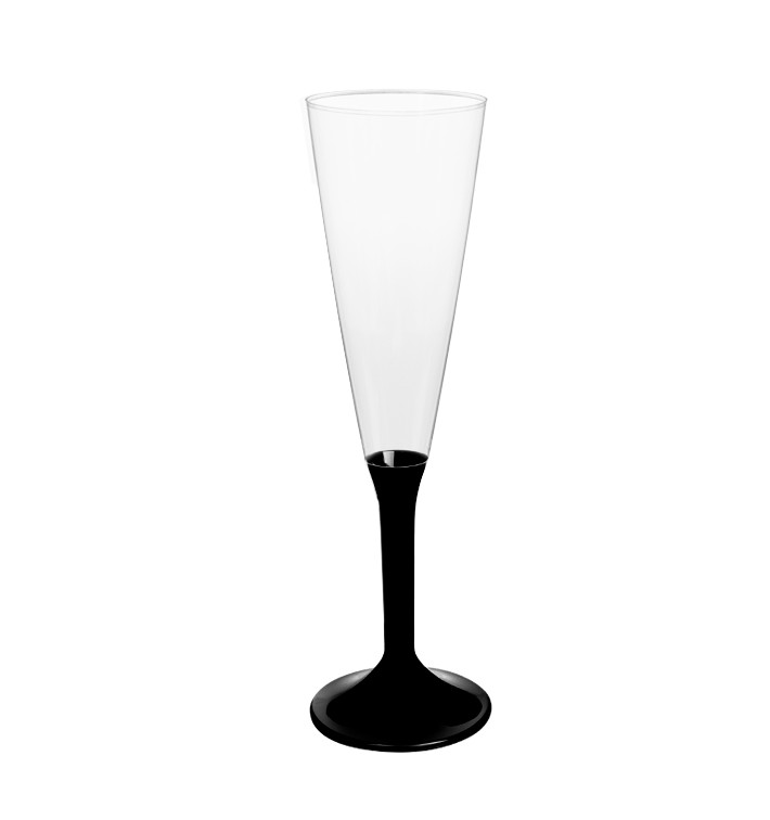 Copo PS Flute Champanhe Preto 160ml 2P (20 Uds) Copo PS Flute Champanhe Preto 160ml 2P (20 Uds)