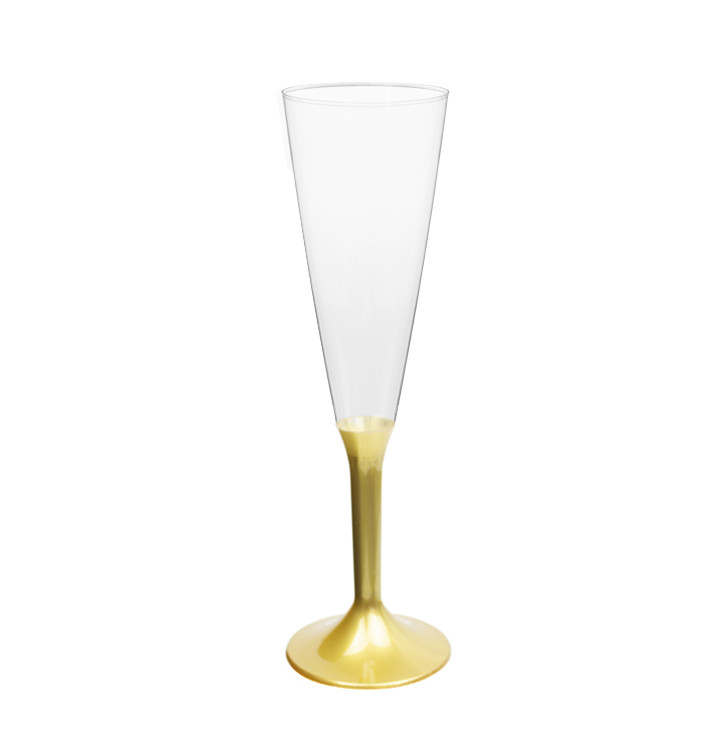 Copo PS Flute Champanhe Ouro 160ml 2P (200 Uds) Copo PS Flute Champanhe Ouro 160ml 2P (200 Uds)
