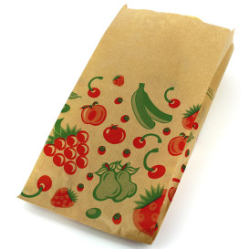 Saco Papel Kraft para Fruta 14+7x24 cm (100 Unidades)