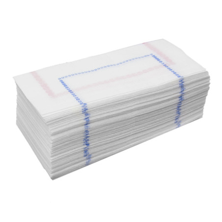 Toalhas de Papel ZIGZAG Azul-Vermelho (250 Unidades)