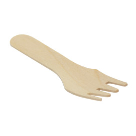 Mini Garfo de Madeira 7,5cm (100 Uds)