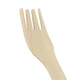 Mini Garfo de Madeira 7,5cm (100 Uds)