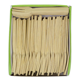 Garfo de Bambu Degustação 7,5cm (50 Uds)