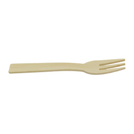 Garfo de Bambu Degustação 7,5cm (50 Uds)