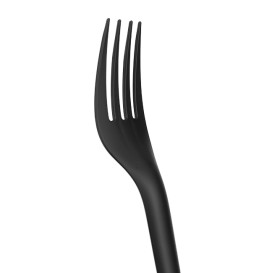Garfo Biodegradaveis CPLA Preto 17cm (1.000 Uds)