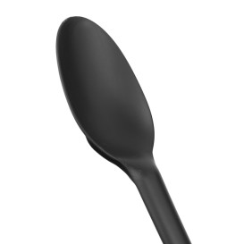 Colher Biodegradaveis CPLA Preto 16,5cm (25 Uds)