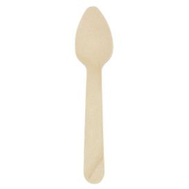 Mini Colher de Madeira Embalada 11cm (25 Uds)