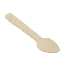 Mini Colher de Madeira Embalada 11cm (25 Uds)