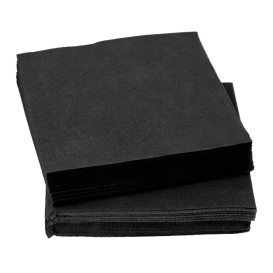 Guardanapos Papel Microdot Preto 20x20cm (100 Uds)