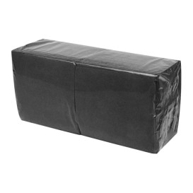 Guardanapos Papel Microdot Preto 20x20cm (100 Uds)