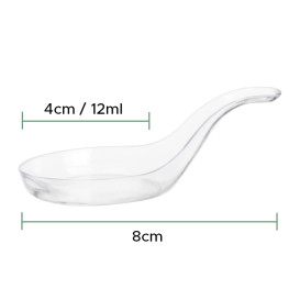 Colher Plastico Degustação Trasparente 8 cm (24 Uds)