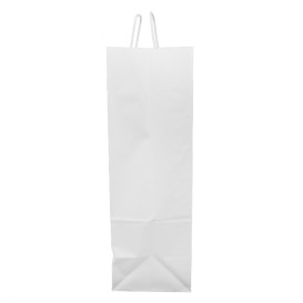 Saco Papel Kraft Branco Asas 100g/m² 44x15x46cm (25 Uds)