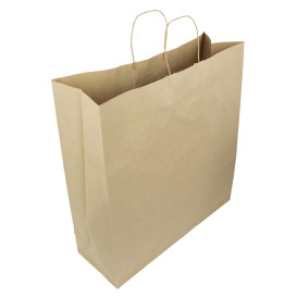 Saco Papel Kraft Hawanna Asas 100g/m² 46x16x49cm (50 Uds)