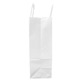 Saco Papel Kraft Branco Asas 100g/m² 22+11x27cm (25 Uds)