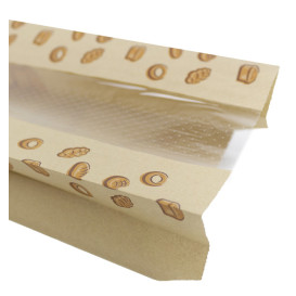 Saco de Papel Kraft Janela "Panes" 10+5x55cm (125 Uds)