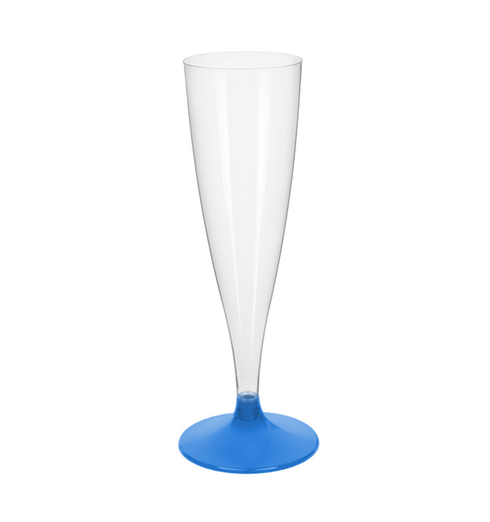 Copo PS Flute Champanhe Azul Transp. 140ml 2P (20 Uds) Copo PS Flute Champanhe Azul Transp. 140ml 2P (20 Uds)
