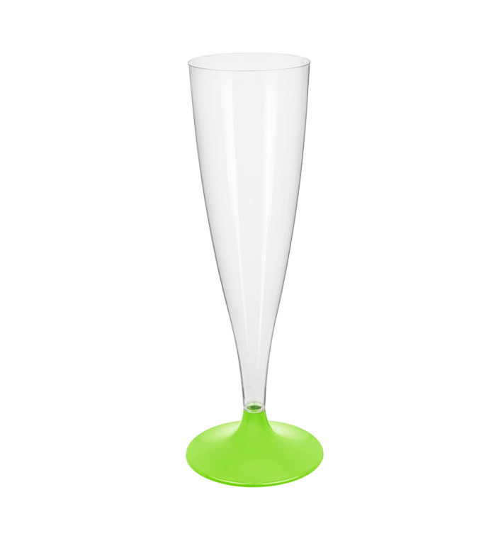 Copo PS Flute Champanhe Verde Limão 140ml 2P (20 Uds) Copo PS Flute Champanhe Verde Limão 140ml 2P (20 Uds)