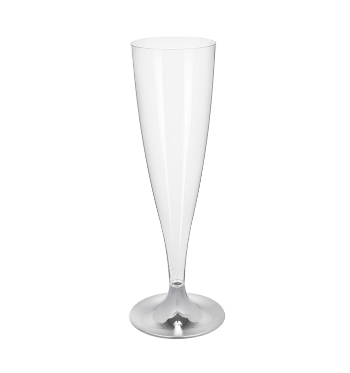 Copo PS Flute Champanhe Prata Cromo 140ml 2P (20 Uds) Copo PS Flute Champanhe Prata Cromo 140ml 2P (20 Uds)