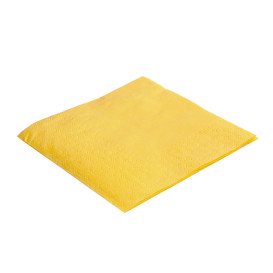 Guardanapos Papel Cocktail Amarelo 20x20cm (100 Uds)