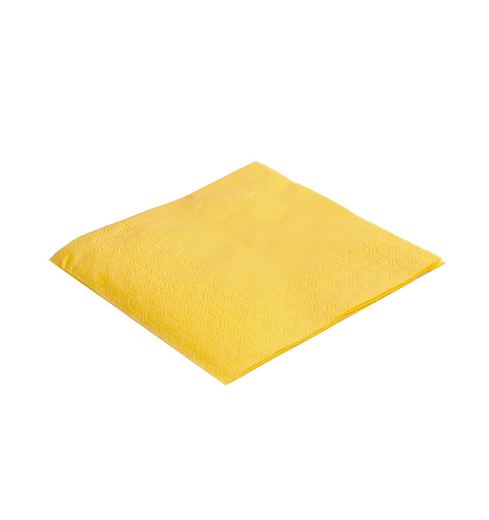 Guardanapos Papel Cocktail Amarelo 20x20cm (100 Uds) Guardanapos Papel Cocktail Amarelo 20x20cm (100 Uds)