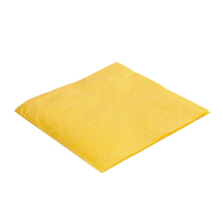 Guardanapos Papel Cocktail Amarelo 20x20cm (100 Uds)