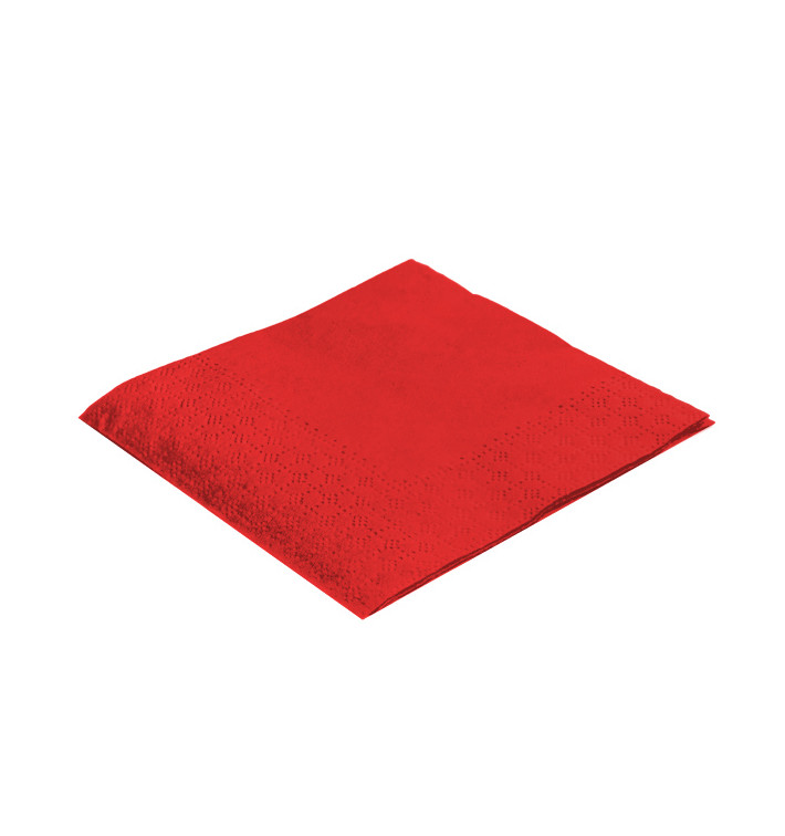 Guardanapos Papel Cocktail Vermelho 20x20cm (6.000 Uds)