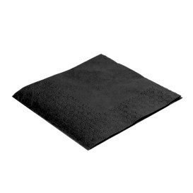 Guardanapos Papel Cocktail Preto 20x20cm (100 Uds)