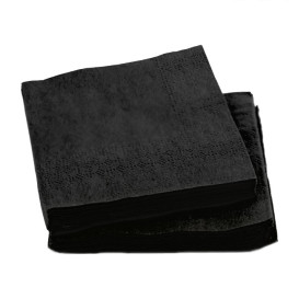 Guardanapos Papel Cocktail Preto 20x20cm (100 Uds)