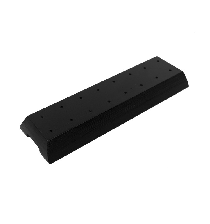 Suporte de Bambu para Picks Preto 20x6x2cm (12 Uds) Suporte de Bambu para Picks Preto 20x6x2cm (12 Uds)