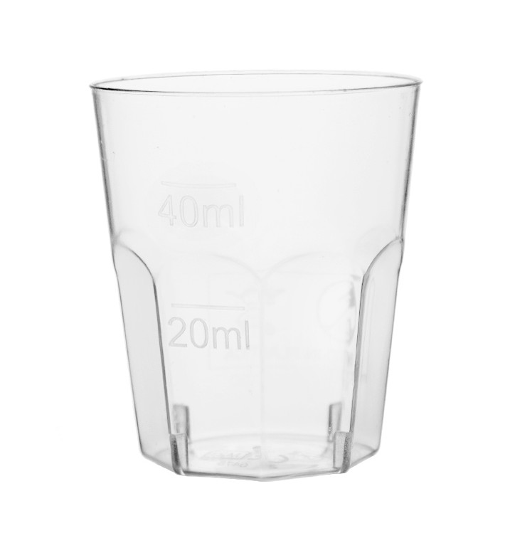 Copo Plastico para Shot Transp. PS Ø45mm 50ml (1000 Uds)