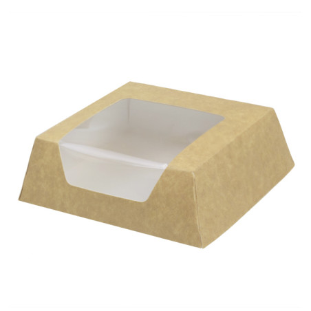 Caixa de Cartão Kraft com Janela 120x120x40mm (25 Uds)