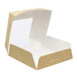 Caixa de Cartão Kraft com Janela 120x120x40mm (25 Uds)
